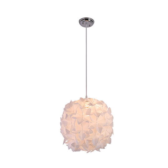 Modern White Blossom Flower Pendant with Acrylic Shade - Ceiling Hang Fixture