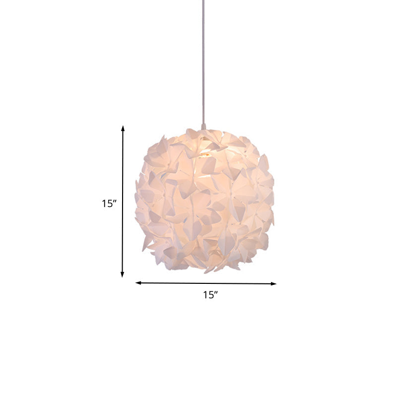 Modern White Blossom Flower Pendant Ceiling Light With Acrylic Shade