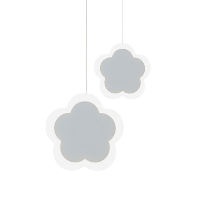 Contemporary Flower Acrylic Pendant Light - LED Ceiling Lamp in Warm/White Light
