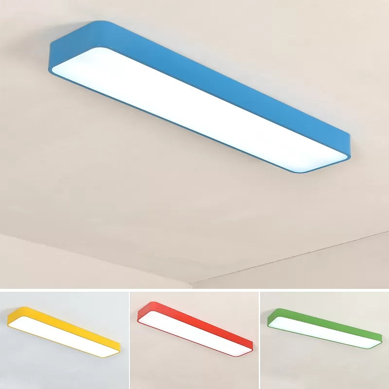 Candy Colored LED Ceiling Lamp for Baby and Kids' Bedroom - Acrylic Linear Mount