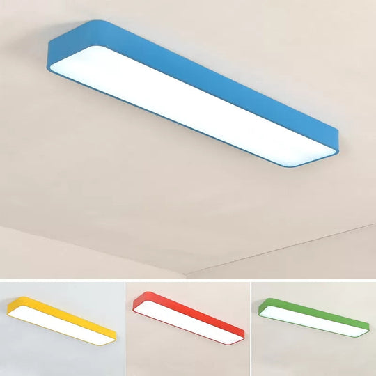 Candy Colored LED Ceiling Lamp for Baby and Kids' Bedroom - Acrylic Linear Mount