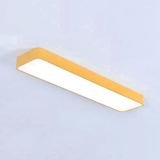 Candy Colored Led Ceiling Lamp For Baby And Kids Bedroom - Acrylic Linear Mount