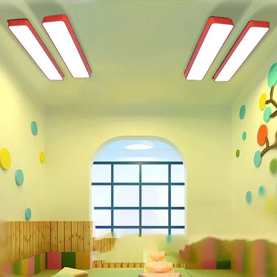 Candy Colored LED Ceiling Lamp for Baby and Kids' Bedroom - Acrylic Linear Mount