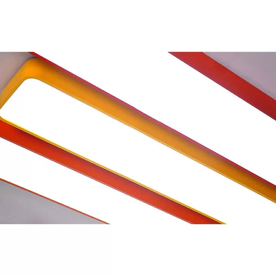 Candy Colored LED Ceiling Lamp for Baby and Kids' Bedroom - Acrylic Linear Mount