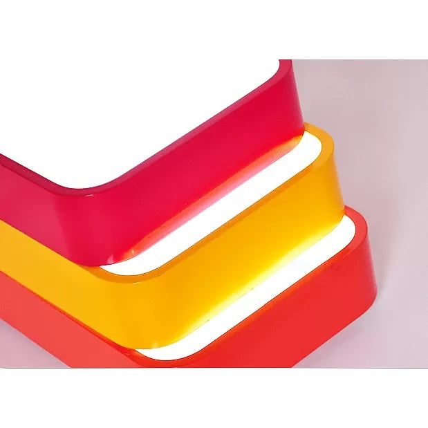 Candy Colored LED Ceiling Lamp for Baby and Kids' Bedroom - Acrylic Linear Mount