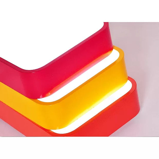 Candy Colored LED Ceiling Lamp for Baby and Kids' Bedroom - Acrylic Linear Mount