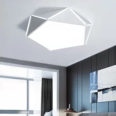 Diamond Acrylic LED Ceiling Lamp - Cafe Pentagon Macaron Style