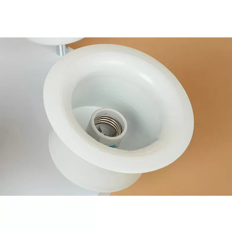 Contemporary Rotatable Ceiling Lamp in White for Boys' Bedroom