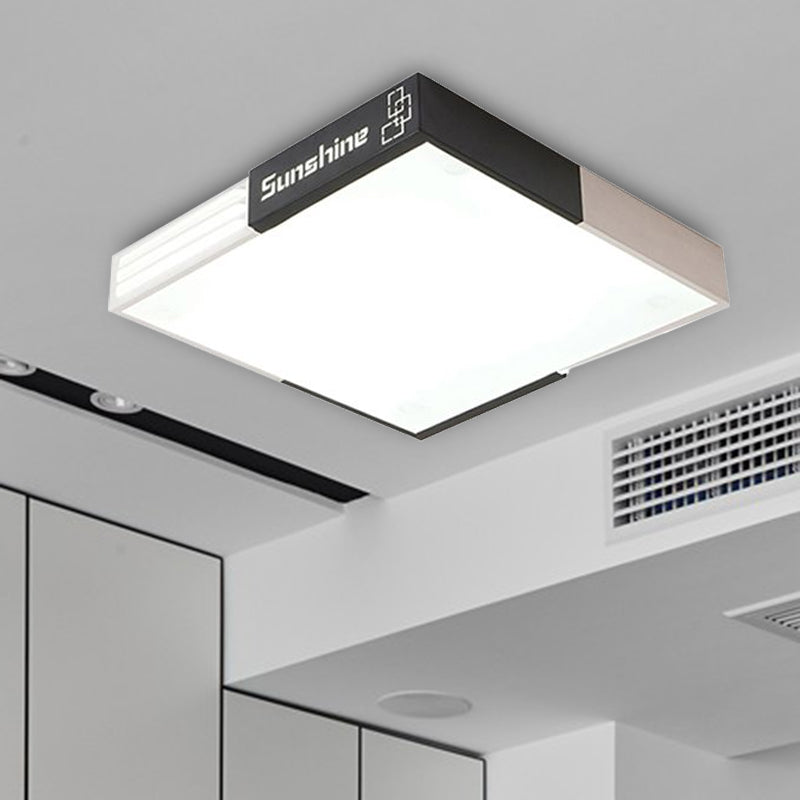 19.5"/23.5" Modern LED Square Acrylic Ceiling Lighting in White for Living Room