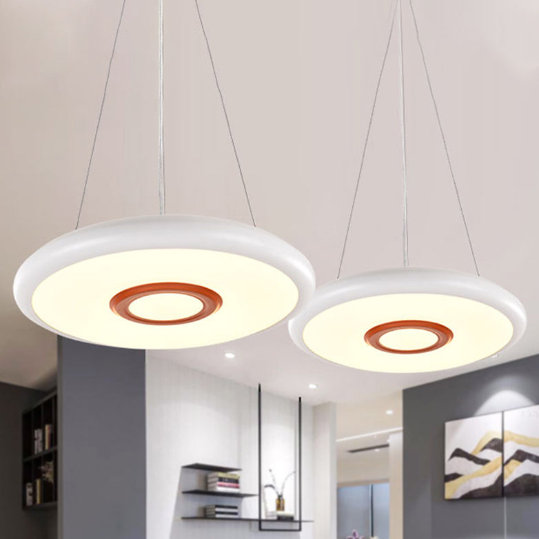 Circular Metal Hanging Lamp Kit - Led Pendant Lighting Fixture In Warm/White/Natural Light 18/22