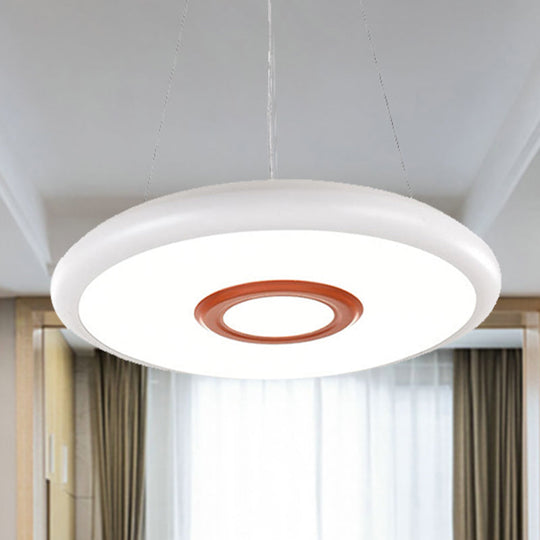 Circular Metal Hanging Lamp Kit - Led Pendant Lighting Fixture In Warm/White/Natural Light 18/22