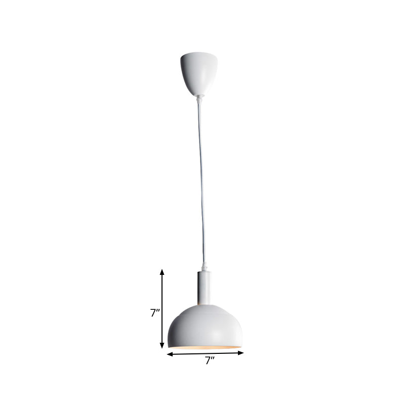 White Nordic Style Hanging Pendant Lamp With Down Lighting - Perfect For Modern Restaurants