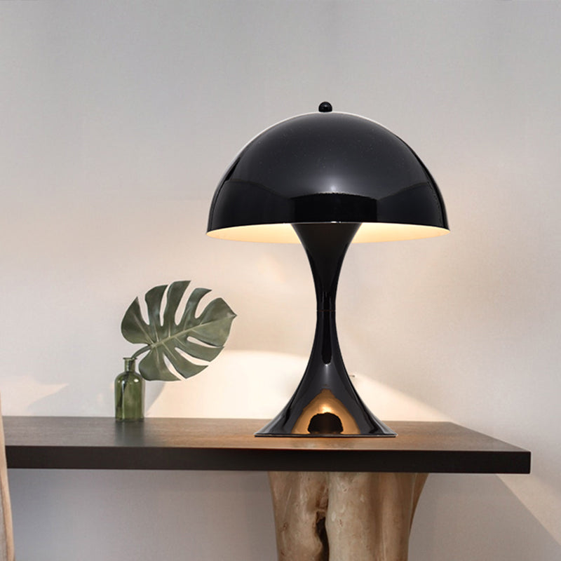 Modern White/Black Mushroom Night Table Light - Metal Desk Lamp For Living Room