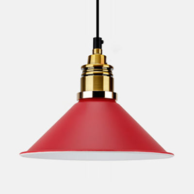 Modern Stylish Conic Pendant Light with Metal Shade - Black/Grey/White - Ideal for Dining Room