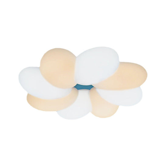 Modern Acrylic Flower Flush Ceiling Lamp for Child Bedroom - LED, 18"/22" Wide - Warm/White Light