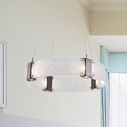 Lustre de salle à manger moderne en verre blanc avec 3 lumières suspendues