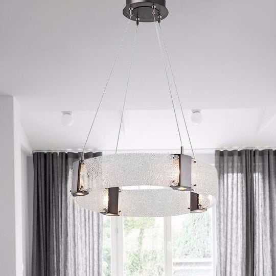 Lustre de salle à manger moderne en verre blanc avec 3 lumières suspendues