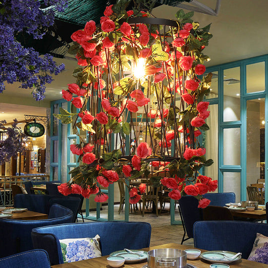 Suspension cylindrique en métal noir - Éclairage vers le bas pour restaurant à 1 tête de ferme