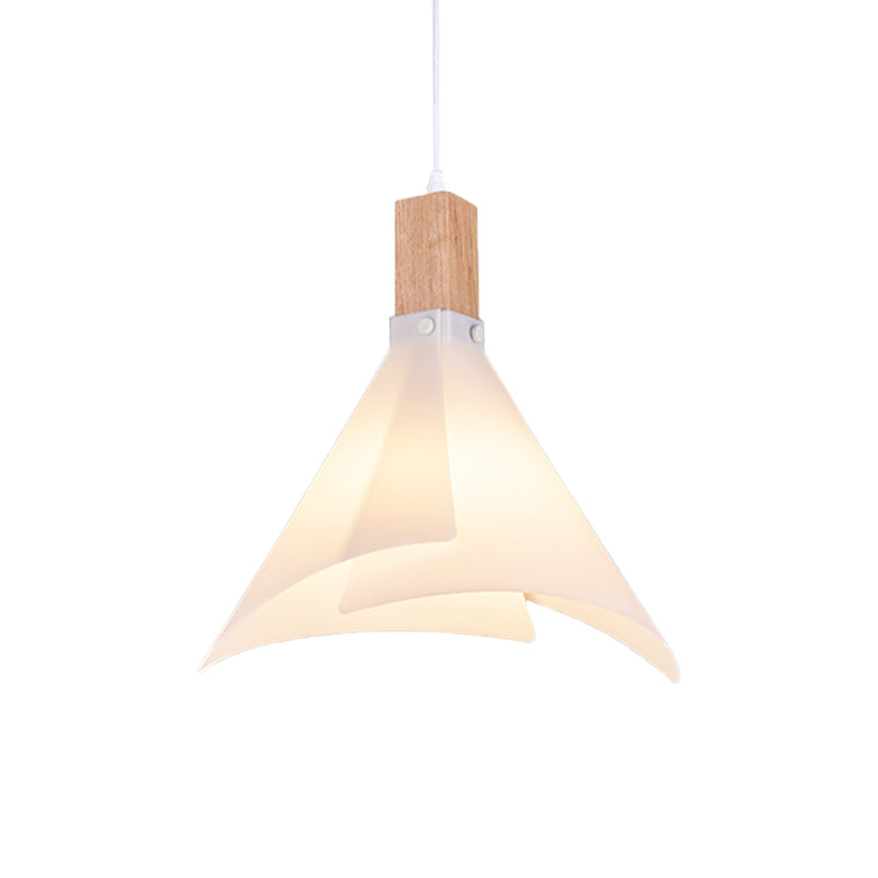 Contemporary Acrylic Cone Ceiling Lamp: Creative 1-Bulb Pendant Lighting for Living Room