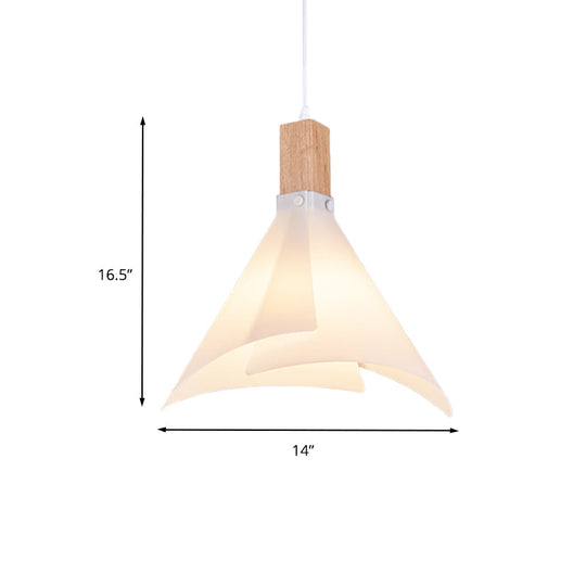 Contemporary Acrylic Cone Ceiling Lamp: Creative 1-Bulb Pendant Lighting for Living Room