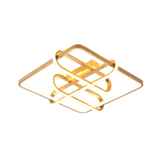 Contemporary Gold Led Acrylic Flush Mount Ceiling Light - 16.5/20.5 Wide