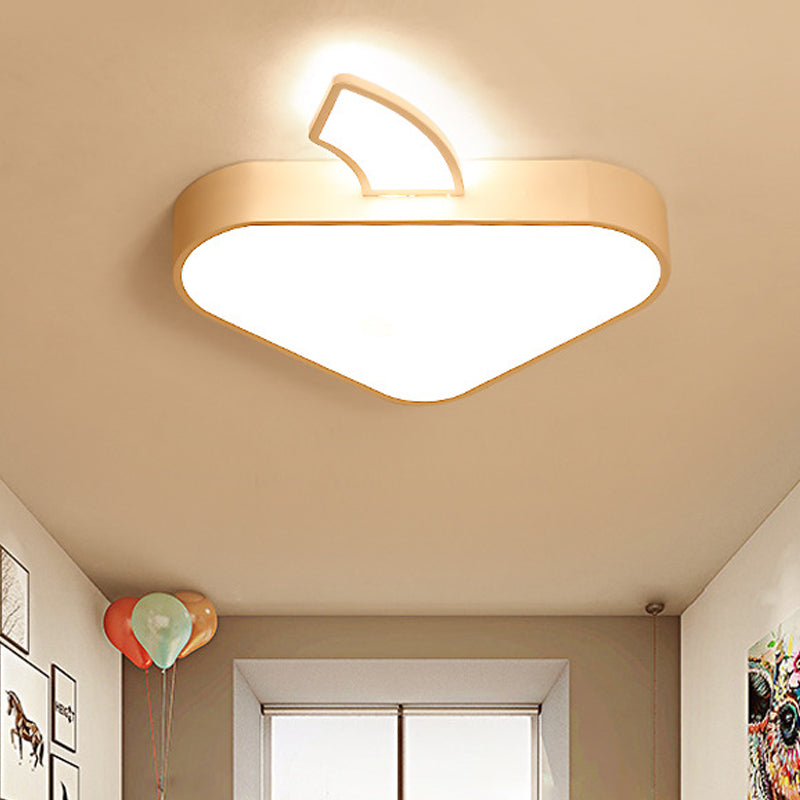 Modern LED Flush Mount Lamp with Acrylic Shade - Bedroom Ceiling Fixture in Warm/White Light