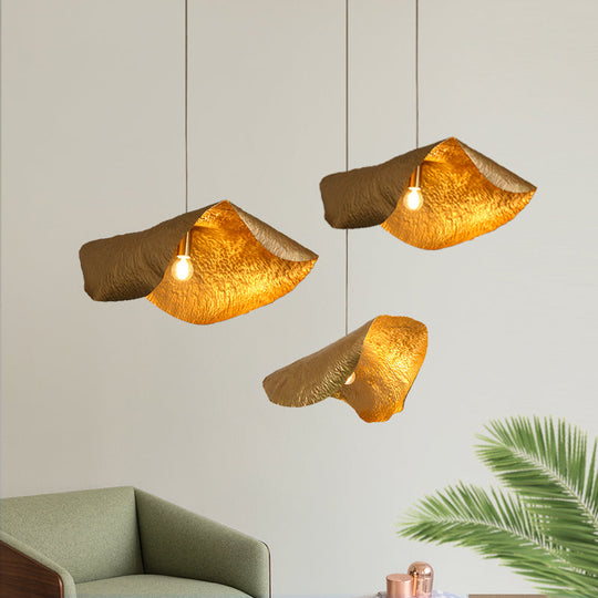 Lampe suspendue Withered Leaf Parlor en laiton - Luminaire suspendu moderne