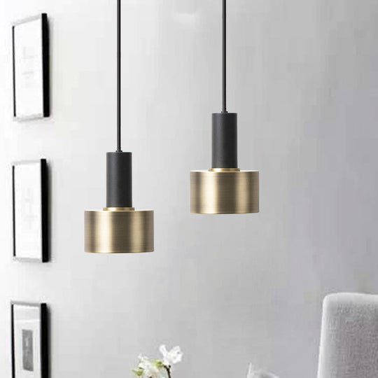 Modern Mini Pendant Light: Elegant Metallic Single Ceiling Hanging Light
