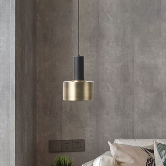 Modern Mini Pendant Light: Elegant Metallic Single Ceiling Hanging Light