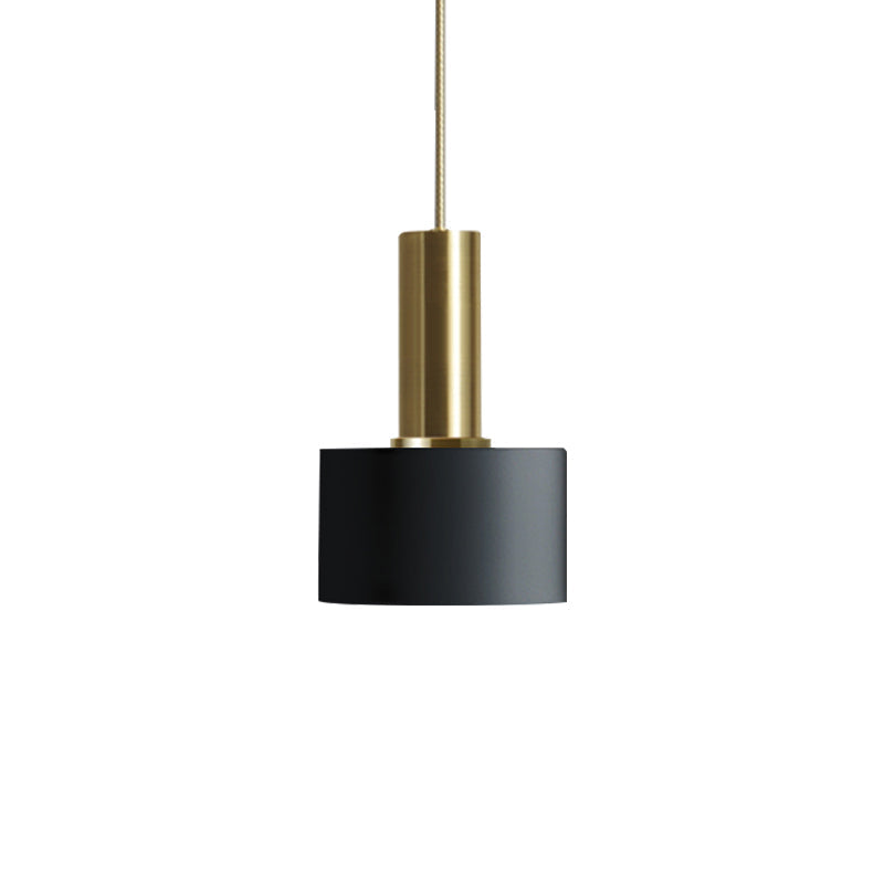 Modern Mini Pendant Light: Elegant Metallic Single Ceiling Hanging Light