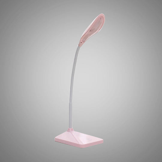 Modern Touch Control Led Desk Lamp - Rechargeable Reading Light In Blue/Pink/White