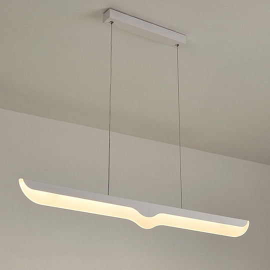 Sleek Linear Led Ceiling Office Pendant Light Fixture In Warm/White/Natural