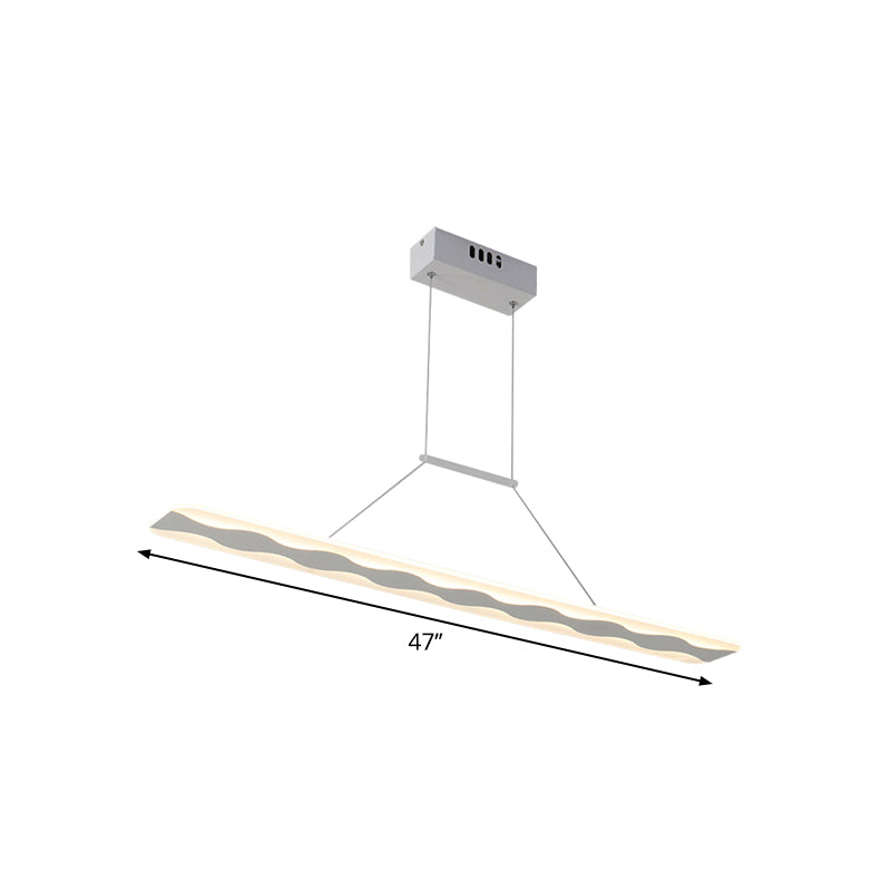 Modern LED Hanging Pendant Light for Living Room Ceiling - Acrylic Material, Warm/White Light, 39"/47" Wide