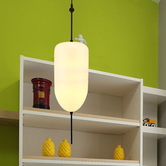 Modern Teardrop/Drum/Cylinder Glass Cluster Pendant Light - Blue/White - 1/3 Lights - Dining Room Hanging Fixture