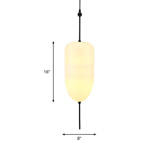 Modern Teardrop/Drum/Cylinder Glass Cluster Pendant Light - Blue/White - 1/3 Lights - Dining Room Hanging Fixture