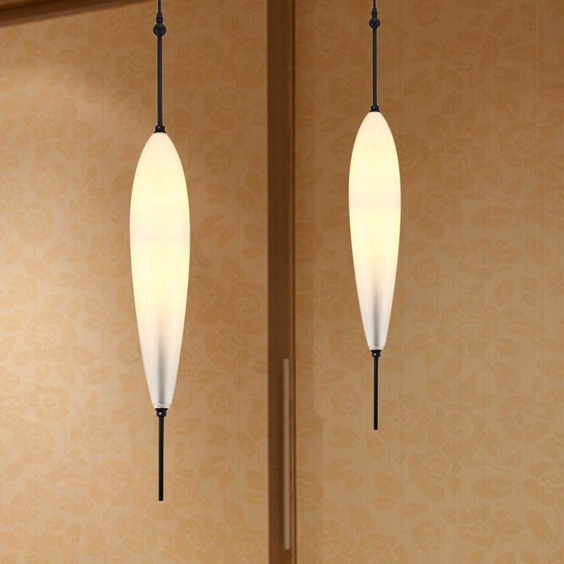 Modern Teardrop/Drum/Cylinder Glass Cluster Pendant Light - Blue/White - 1/3 Lights - Dining Room Hanging Fixture