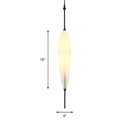 Modern Teardrop/Drum/Cylinder Glass Cluster Pendant Light - Blue/White - 1/3 Lights - Dining Room Hanging Fixture