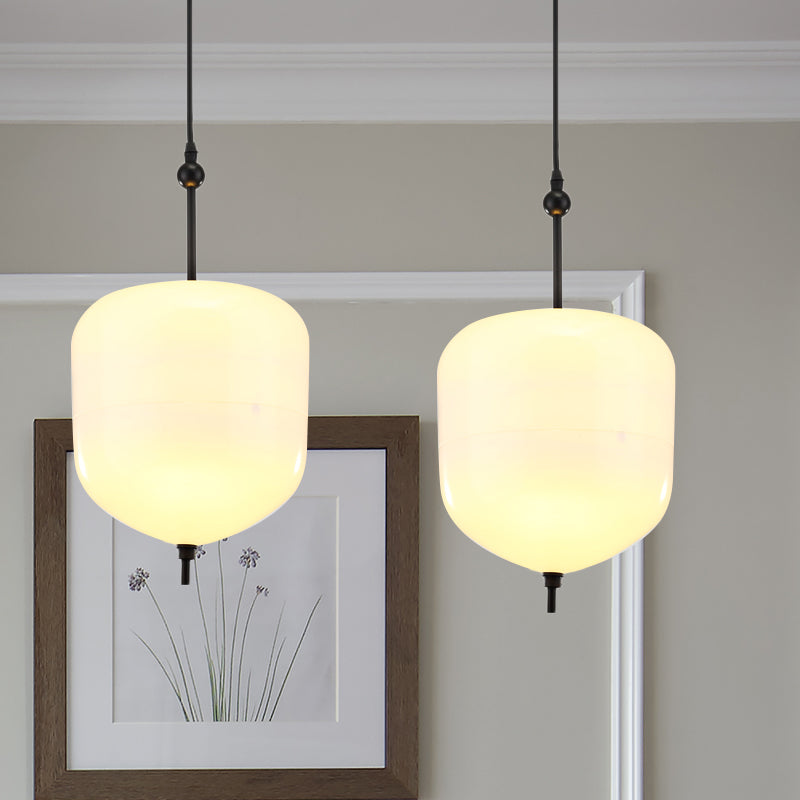 Modern Teardrop/Drum/Cylinder Glass Cluster Pendant Light - Blue/White - 1/3 Lights - Dining Room Hanging Fixture