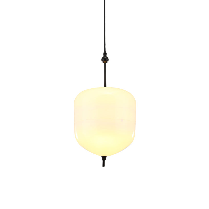 Modern Teardrop/Drum/Cylinder Glass Cluster Pendant Light - Blue/White - 1/3 Lights - Dining Room Hanging Fixture