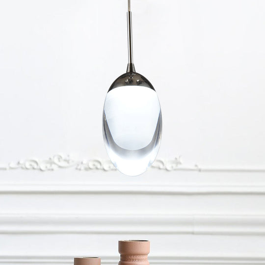Modern Acrylic Droplet Hanging Pendant Light with Warm/White Illumination for Dining Room