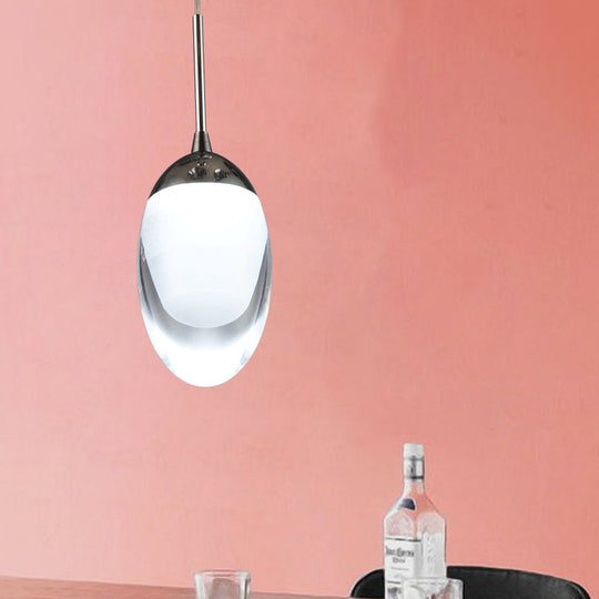 Acrylic Shade Hanging Light: Modern Suspension Pendant For Dining Room - Warm/White Light