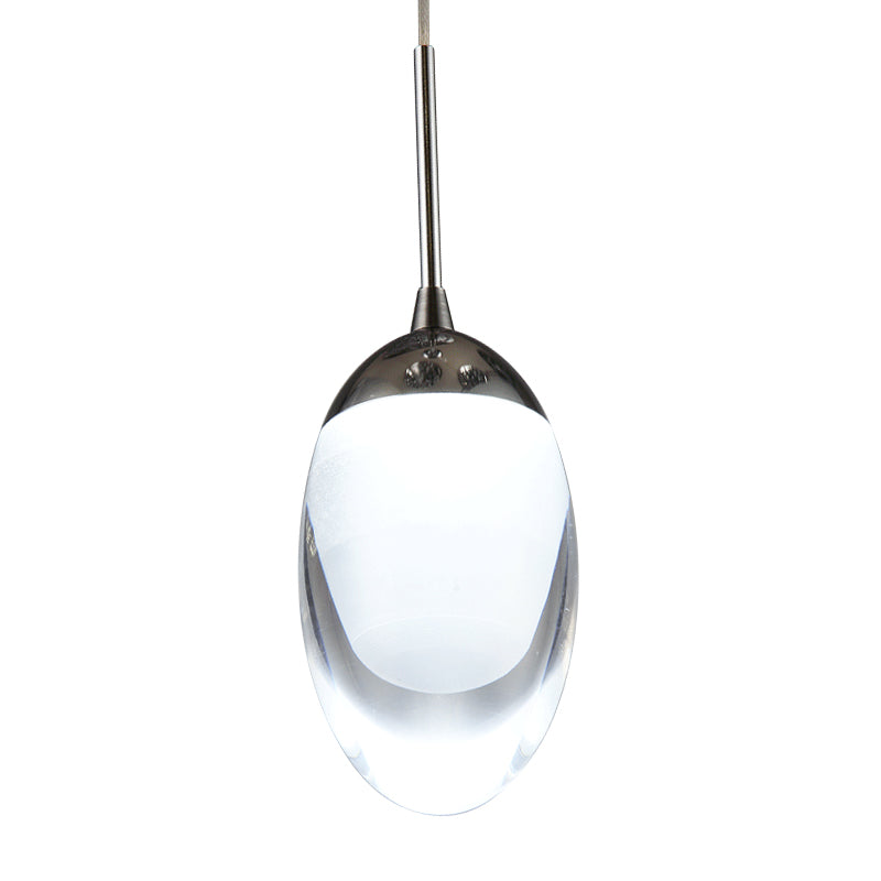 Acrylic Shade Hanging Light: Modern Suspension Pendant For Dining Room - Warm/White Light