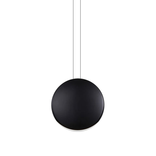 Nordic Metal Pendant Ceiling Light - 6"/8" Round LED Lamp in Black/White/Grey and Warm/White Light