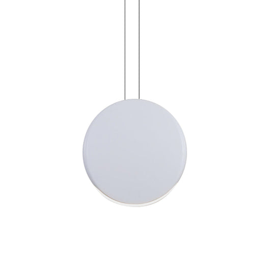 Nordic Metal Pendant Ceiling Light - 6"/8" Round LED Lamp in Black/White/Grey and Warm/White Light