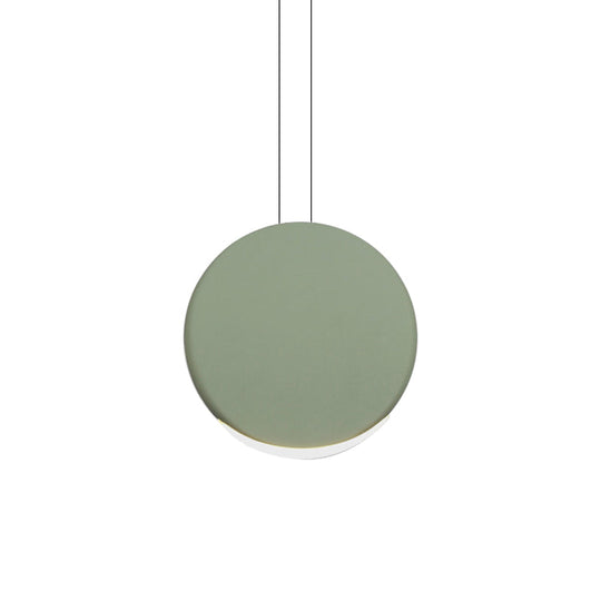 Nordic Metal Pendant Ceiling Light - 6"/8" Round LED Lamp in Black/White/Grey and Warm/White Light