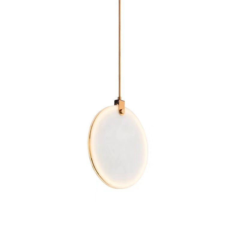 Lampe à suspension ronde en verre avec éclairage LED moderne en lumière blanche ou chaude - Disponible en 3 tailles