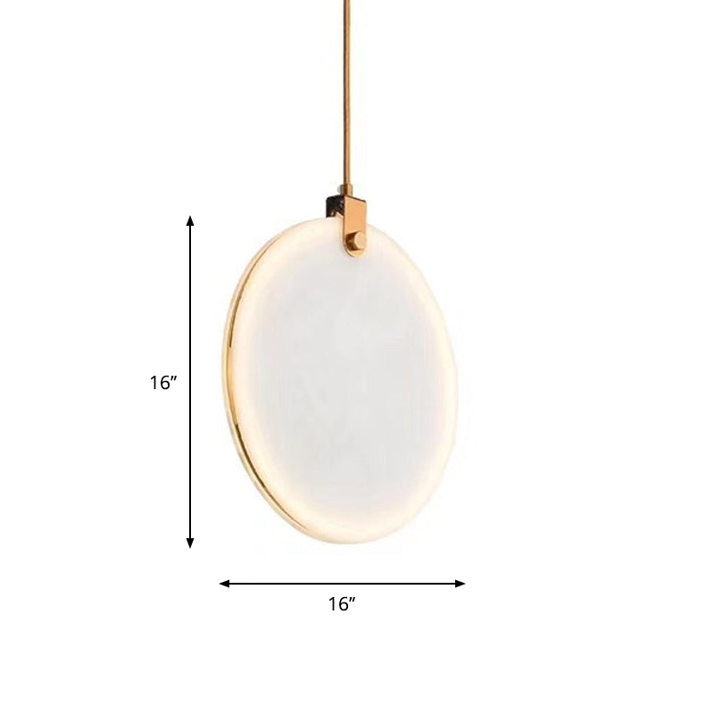 Lampe à suspension ronde en verre avec éclairage LED moderne en lumière blanche ou chaude - Disponible en 3 tailles