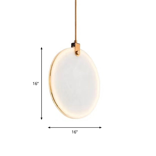 Lampe à suspension ronde en verre avec éclairage LED moderne en lumière blanche ou chaude - Disponible en 3 tailles