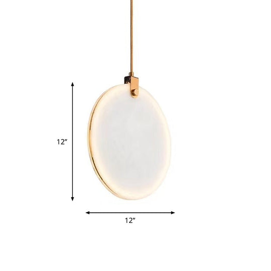 Lampe à suspension ronde en verre avec éclairage LED moderne en lumière blanche ou chaude - Disponible en 3 tailles
