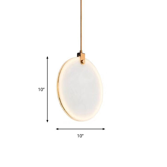 Lampe à suspension ronde en verre avec éclairage LED moderne en lumière blanche ou chaude - Disponible en 3 tailles